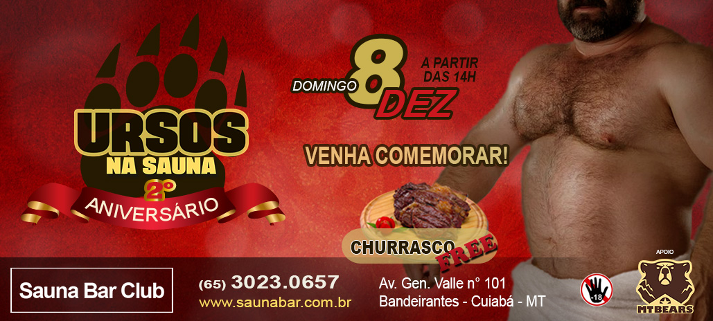 banner ursos na sauna 2019 12 dez